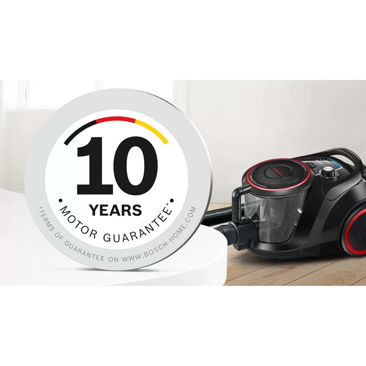 Bosch serie 6 stofzuiger zonder zak bgs41pow1 (zwart rood)