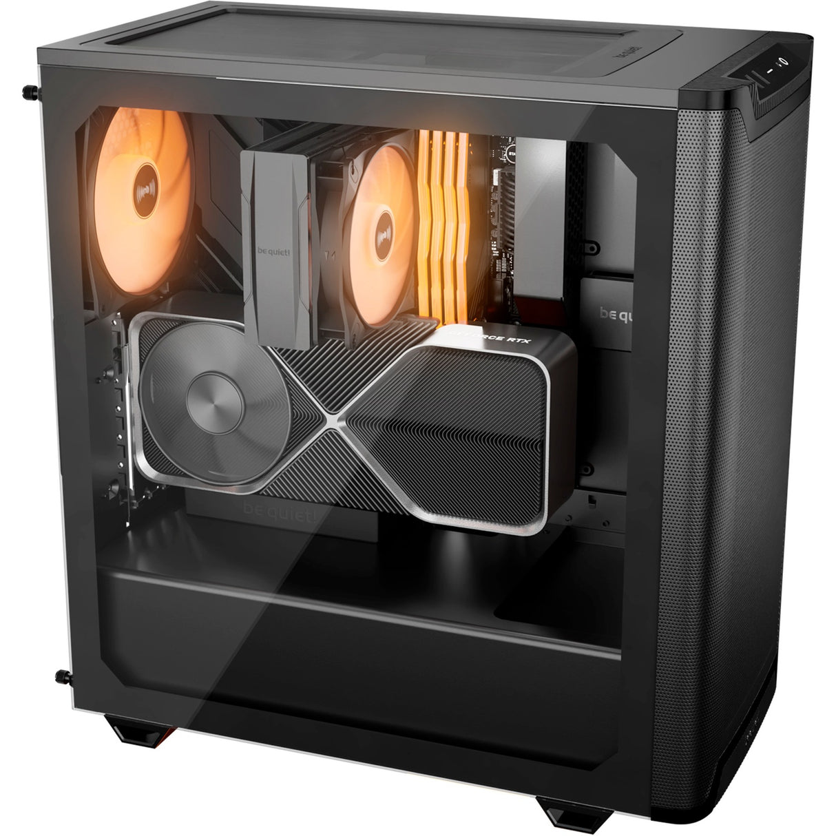 Be quiet! pure base 501 lx midi tower behuizing (zwart | 2x usb-a | 1x usb-c | rgb | tempered glass)