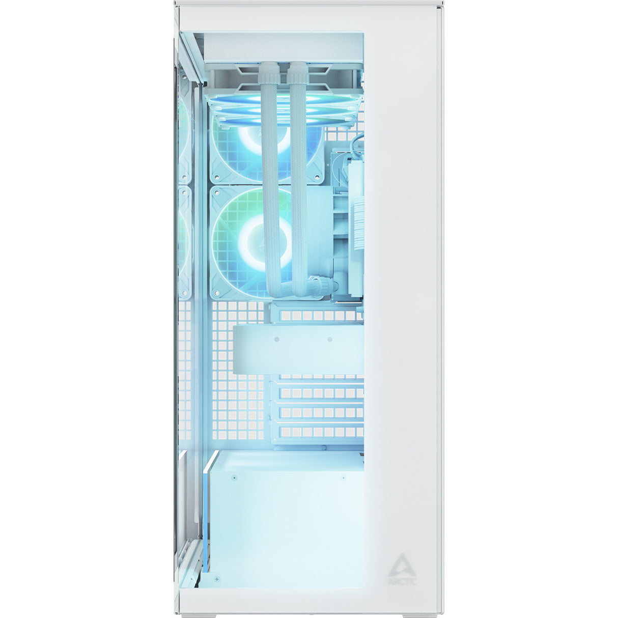 Arctic xtender midi tower behuizing (wit | 2x usb-a | 1x usb-c | rgb | tempered glass)