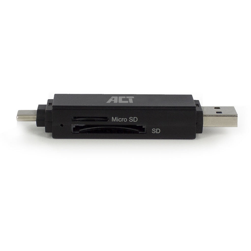 Act connectivity usb-c usb-a kaartlezer, sd micro sd (zwart)