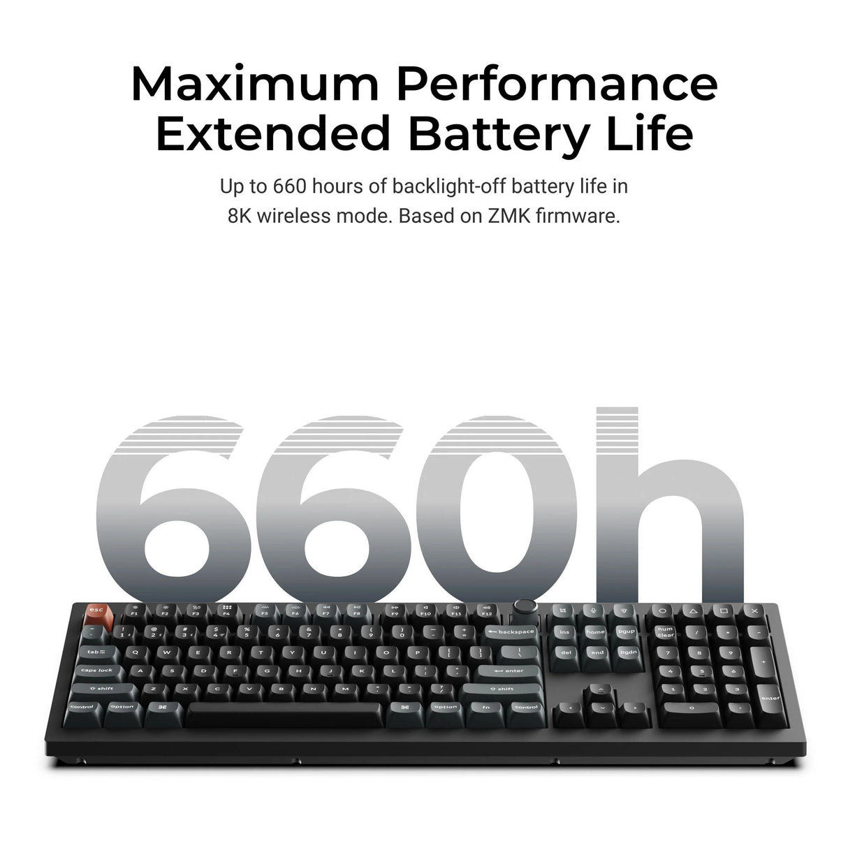 Keychron v6 ultra 8k wireless custom mechanical keyboard (zwart, us lay-out (qwerty), silk pom brown, 100%, rgb, hot swap, 2.4 ghz | bluetooth 5.3 | usb-c)