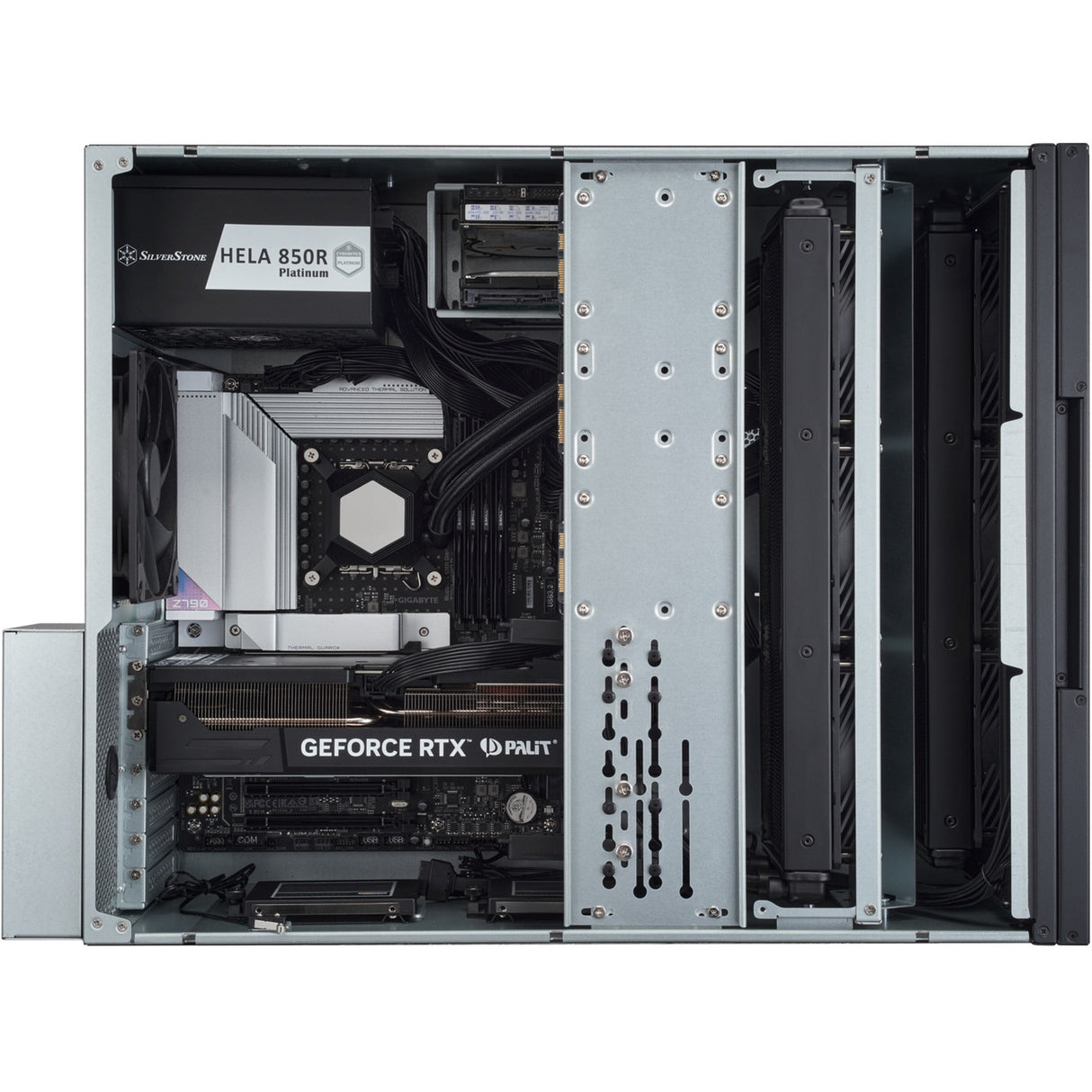 Silverstone rm52 server behuizing (zwart | 2x usb-a | 1x usb-c)