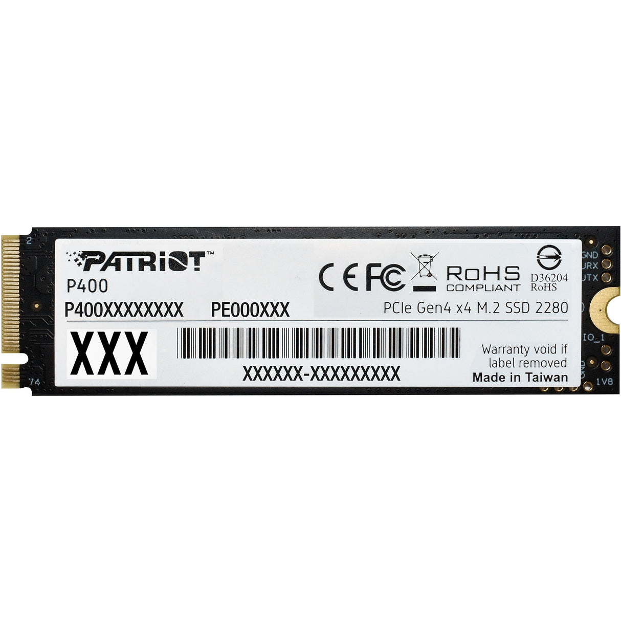 Patriot p400 v4 500 gb ssd (p400vp500gm28h, pcie 4.0 x4, nvme 2.0, m.2 2280)