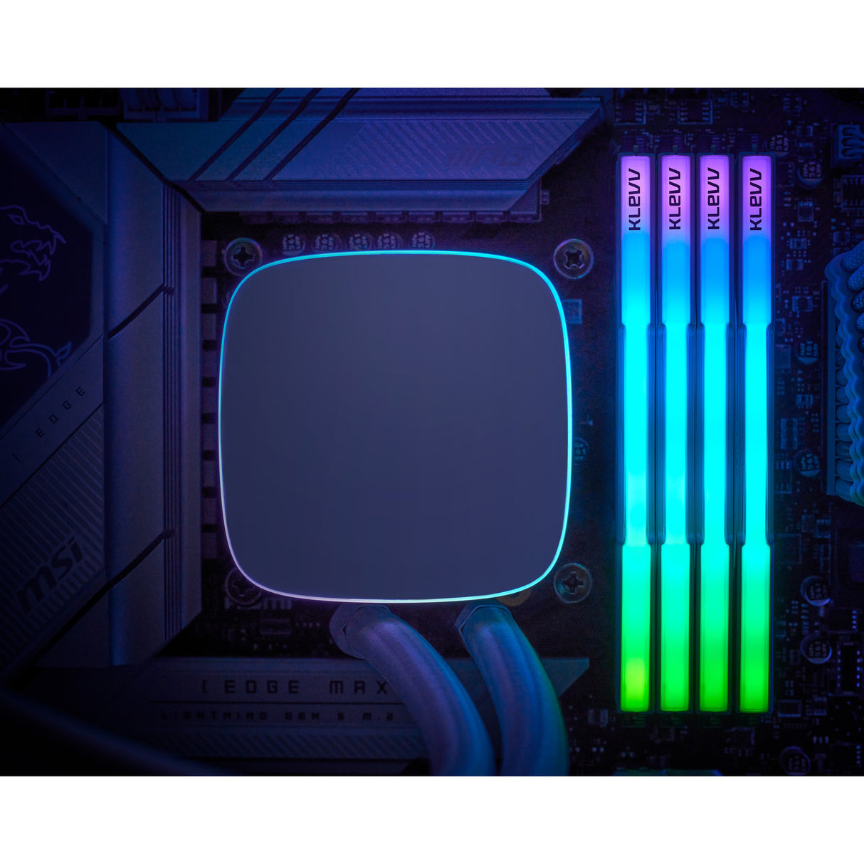 Klevv 32 gb ddr5-6000 (2x 16 gb) kit werkgeheugen (wit, kd5agu880-60a300j, cras v rgb, xmp 3.0, expo)