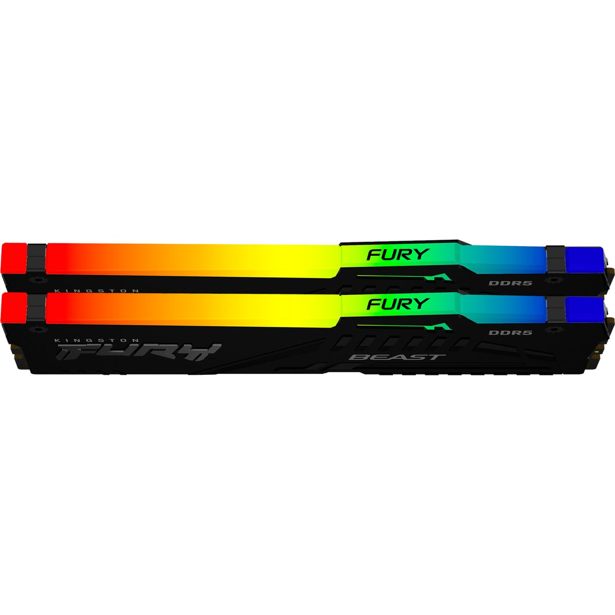 Kingston fury beast rgb 32 gb ddr5-5200 (2x 16 gb) werkgeheugen (zwart, kf552c40bbak2-32, xmp 3.0)