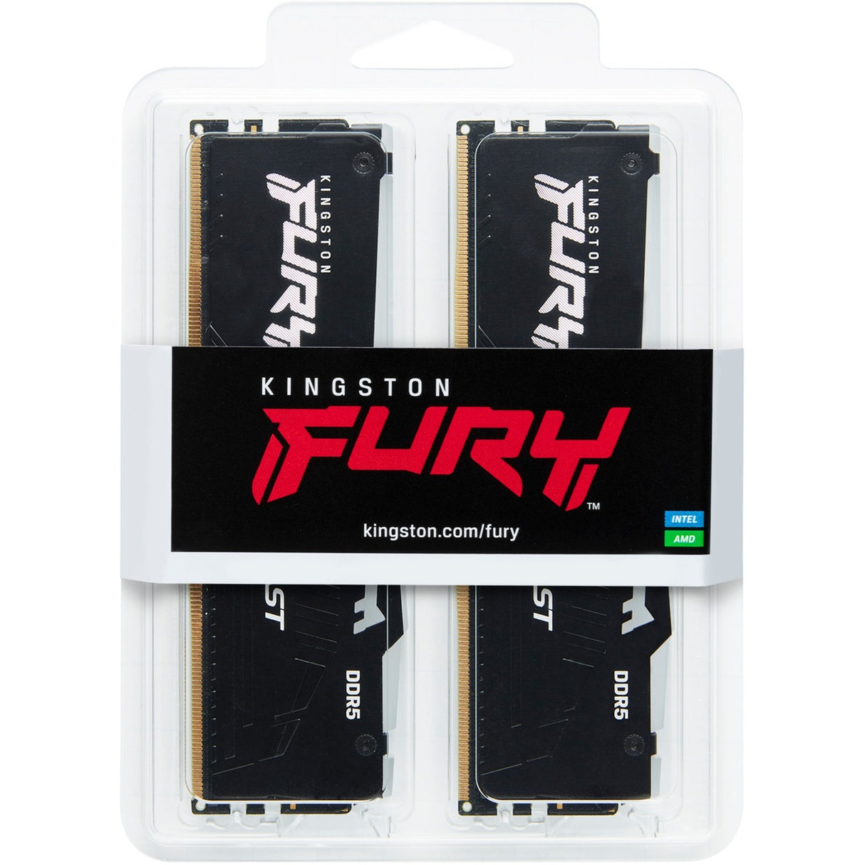 Kingston fury 64 gb ddr5-6000 (2x 32 gb) kit werkgeheugen (zwart, kf560c36bbeak2-64, beast rgb, expo)