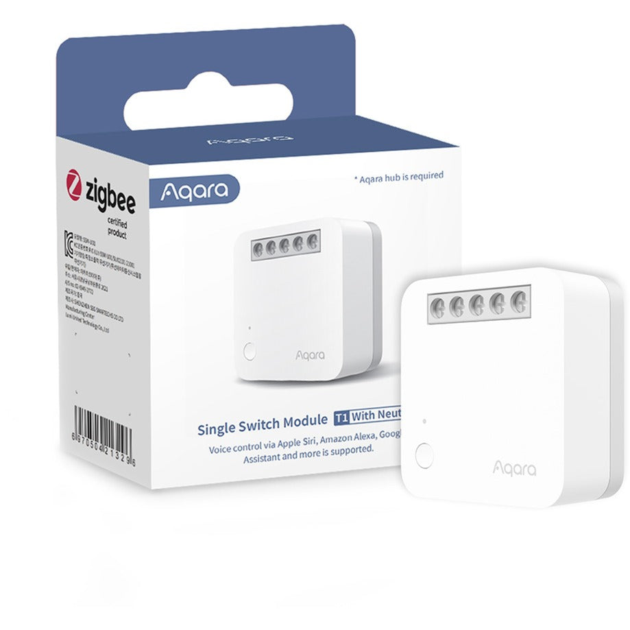 Aqara single switch module t1 (with neutral) relais (wit)