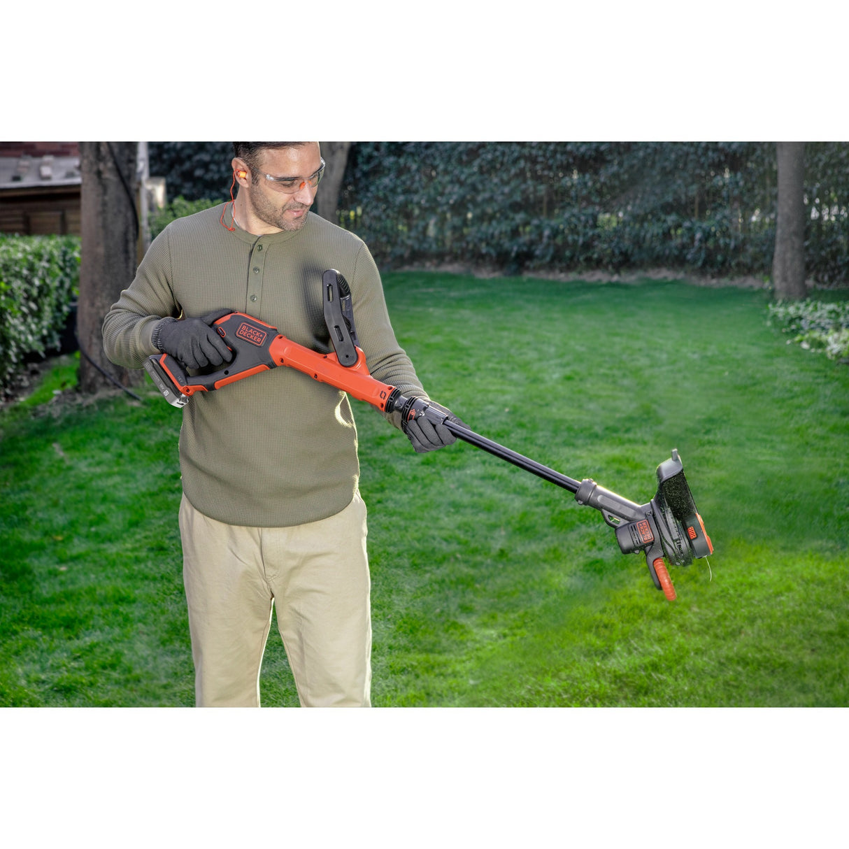 Black+decker 18v afs grastrimmer zonder accu (zwart oranje, 28 cm, accu en oplader niet inbegrepen)