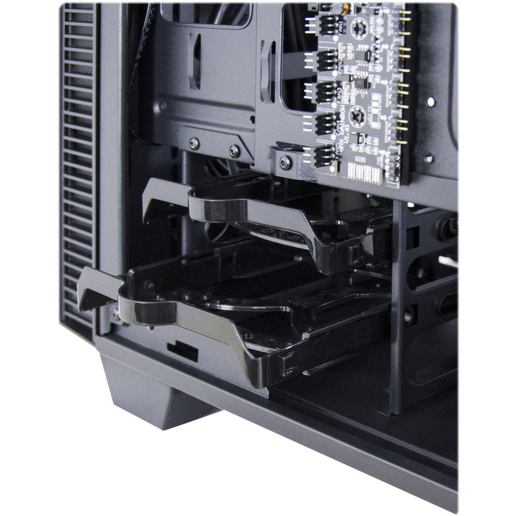 Inter-tech x-608 infinity micro midi tower behuizing (zwart | 1x usb-a | 1x usb-c | rgb | window)