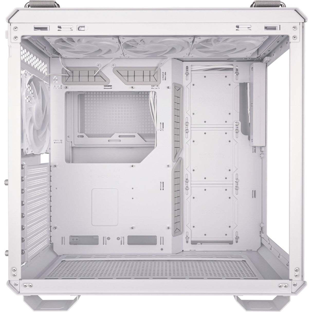 Asus tuf gaming gt502 plus midi tower behuizing (wit | 2x usb-a | 1x usb-c | tempered glass)