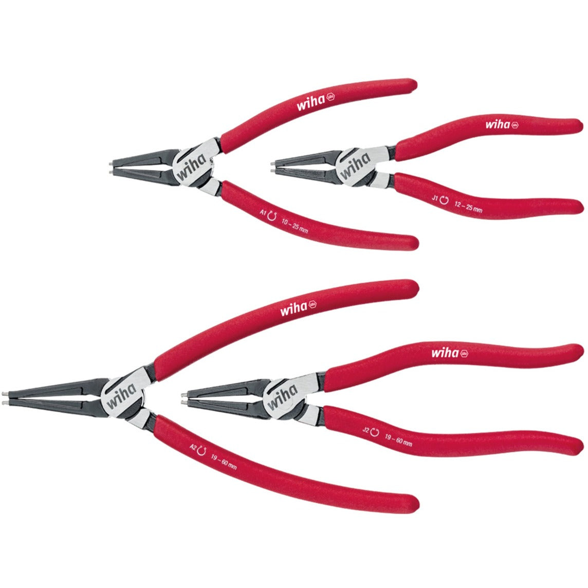Wiha tangenset classic met magictips® borgringtangen 4-delig - 34708