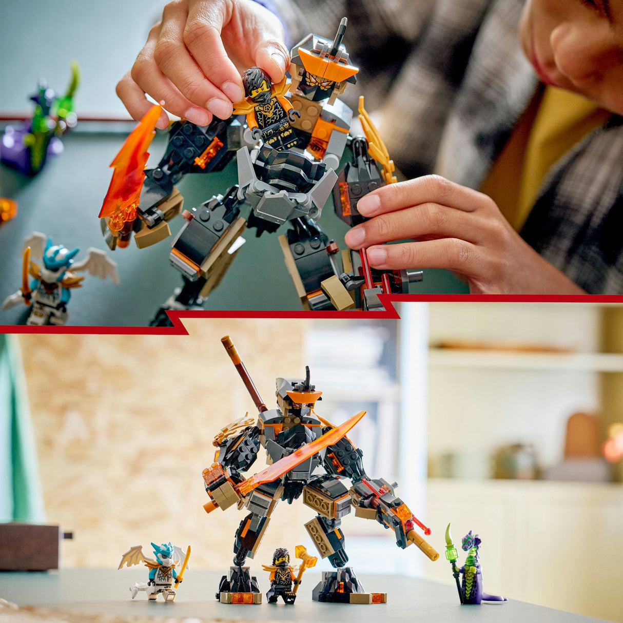 Lego ninjago 71854 cole's missiemecha en draak zane