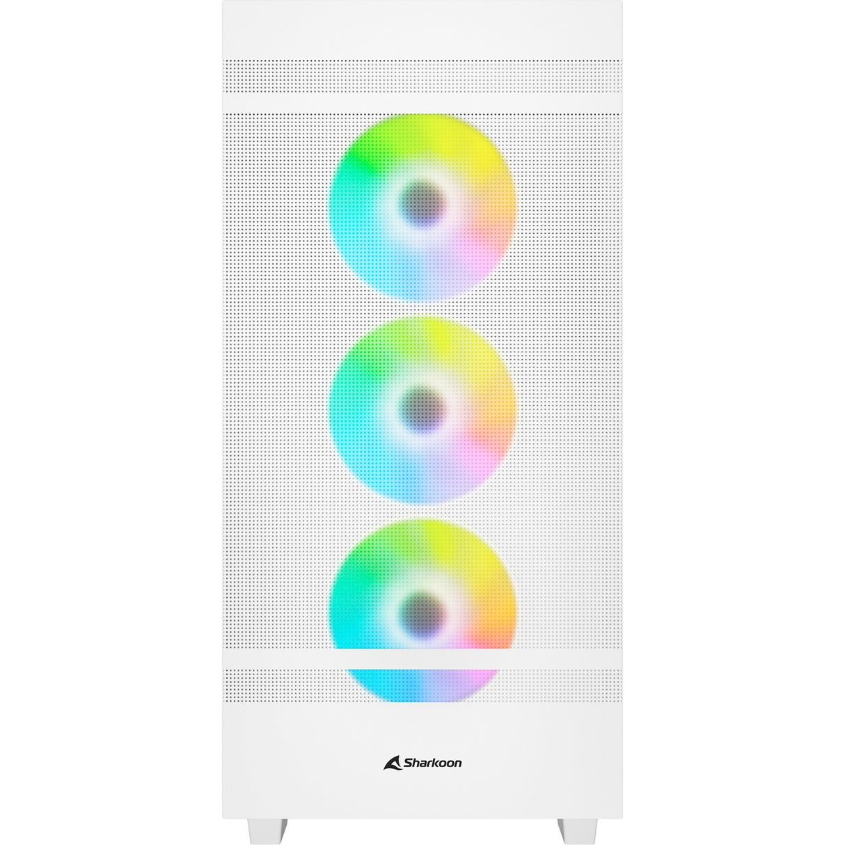 Sharkoon rebel c50 white rgb midi tower behuizing (wit | 2x usb-a | 1x usb-c | rgb | tempered glass)
