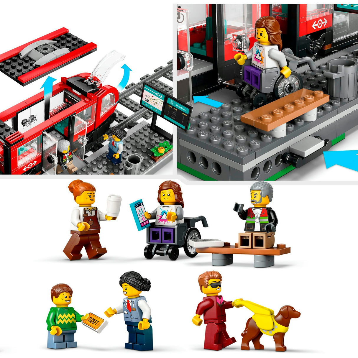 Lego city stadstram en station - 60423