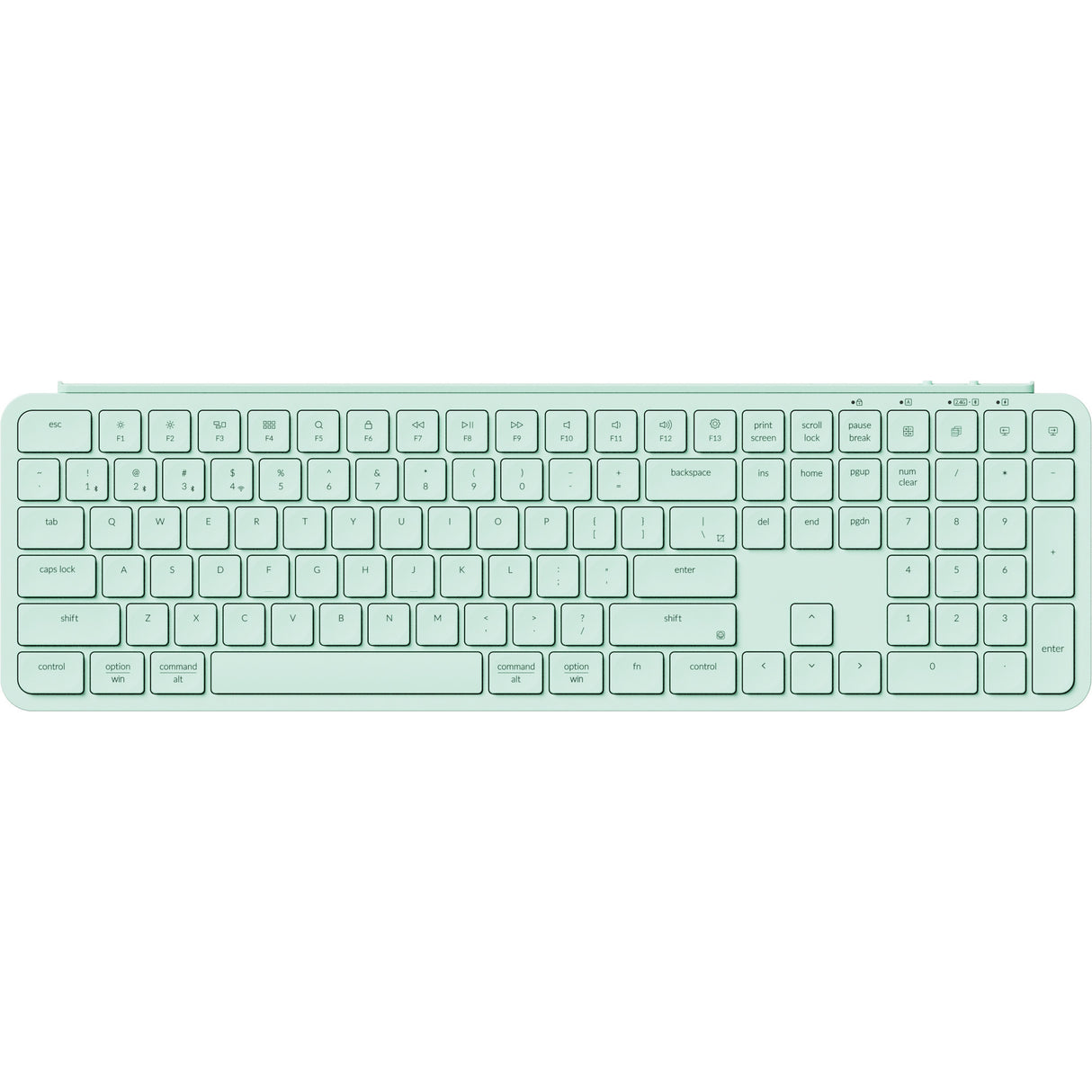 Keychron b6 pro-k7 toetsenbord (mint, us lay-out (qwerty), scissor switches, 100%, abs, 2.4 ghz | bluetooth 5.2 | usb-c)