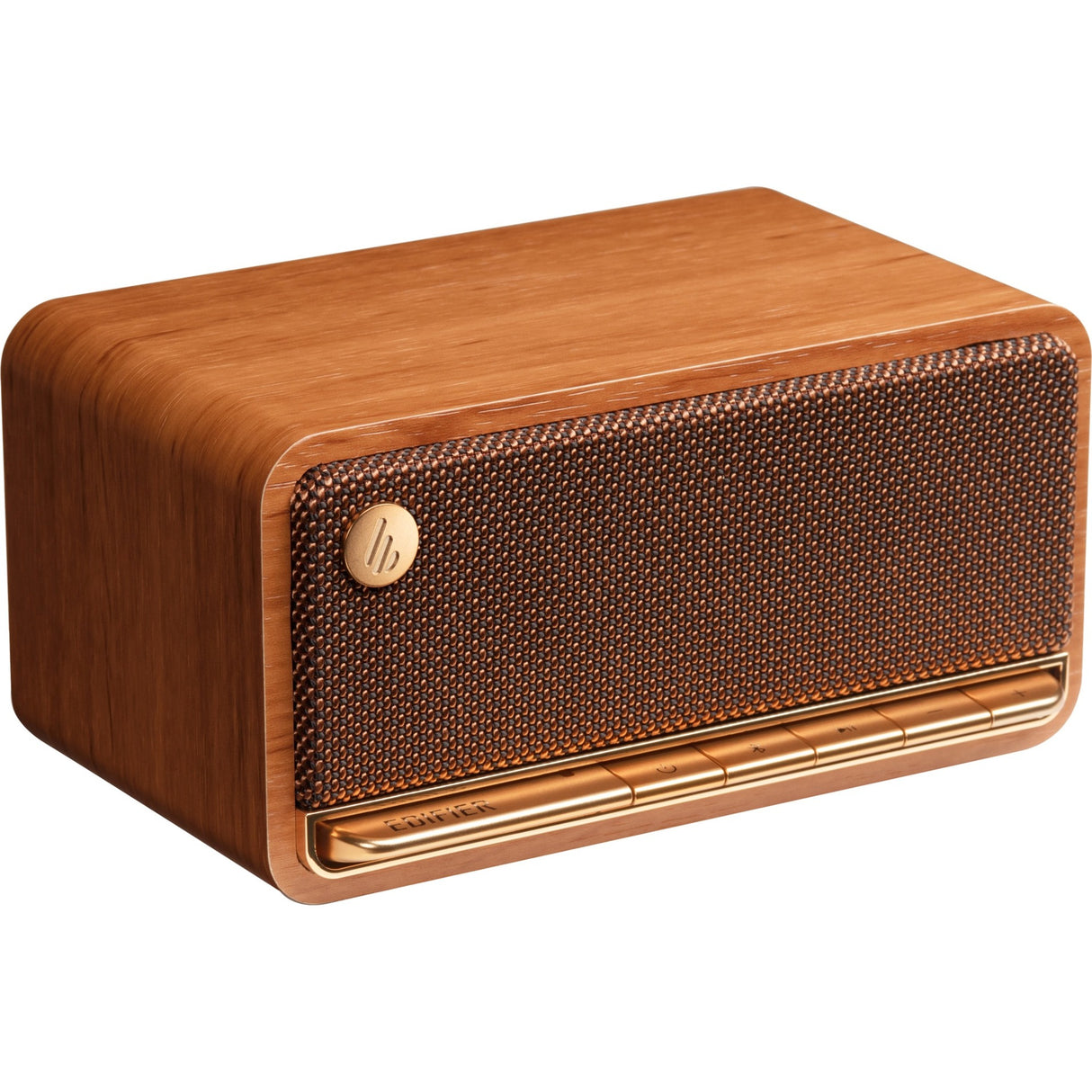 Edifier mp230 retro bluetooth speaker luidspreker (houtkleur, bluetooth, microsd, aux, usb-c)