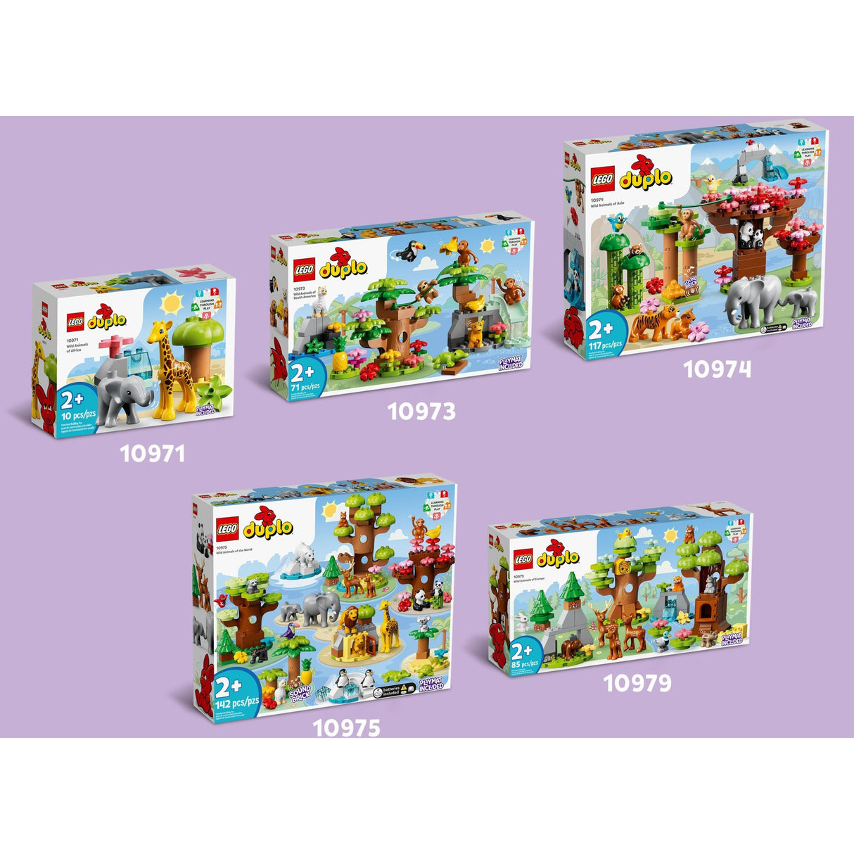 Lego duplo - wilde dieren van afrika constructiespeelgoed (10971)