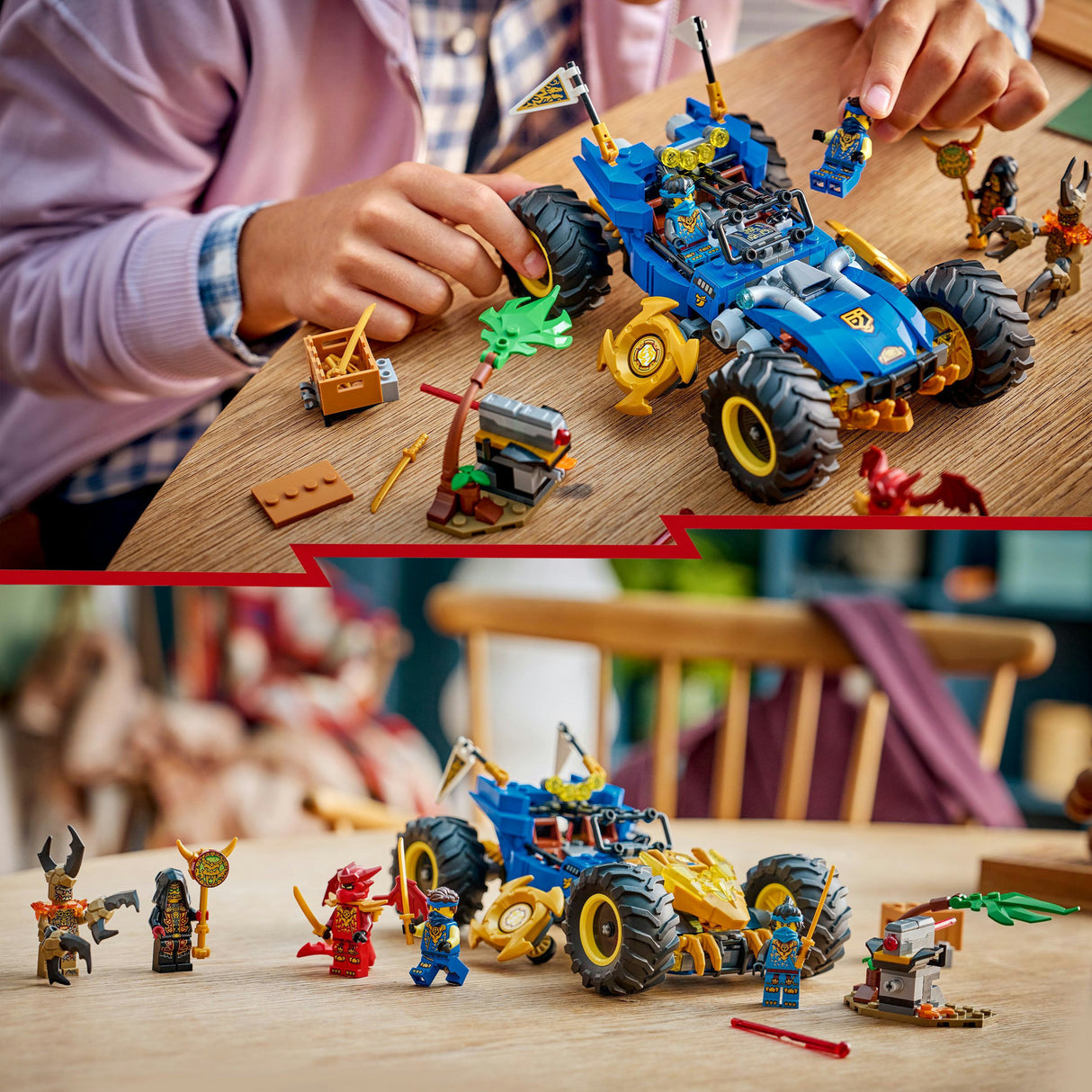 Lego ninjago - jay's transformerende auto constructiespeelgoed (71856)
