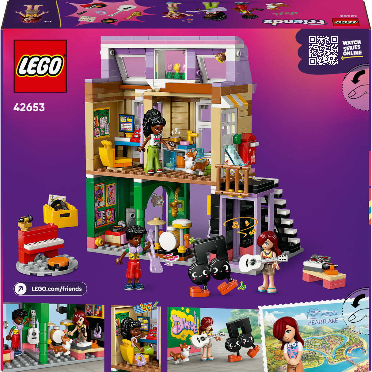 Lego friends muziekwinkel en appartement bouwpakket voor kinderen - 42653