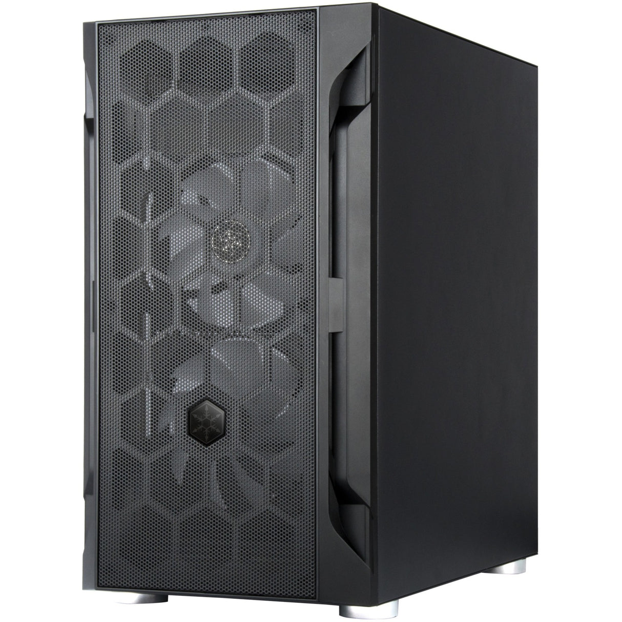 Silverstone sst-fah1mb-pro midi tower behuizing (zwart | 3x usb-a | rgb | tempered glass)