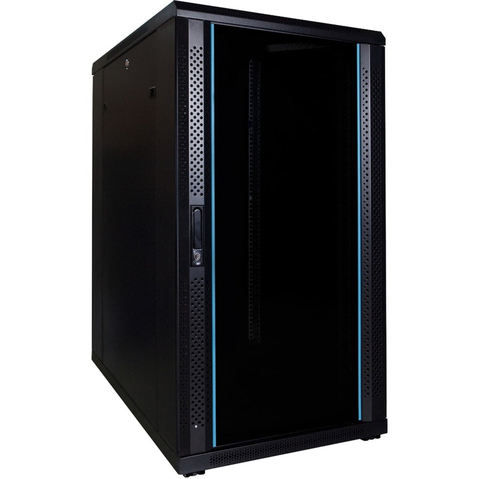 Dsi 22u serverkast met glazen deur - ds6822 server rack (zwart, 600 x 800 x 1200 mm)