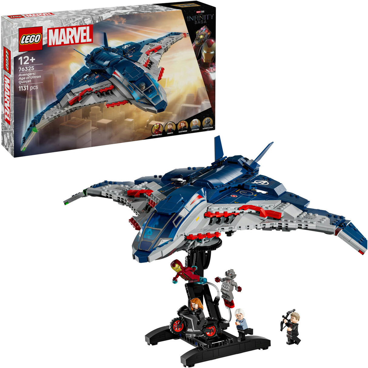 Lego marvel - avengers: age of ultron quinjet constructiespeelgoed (76325)