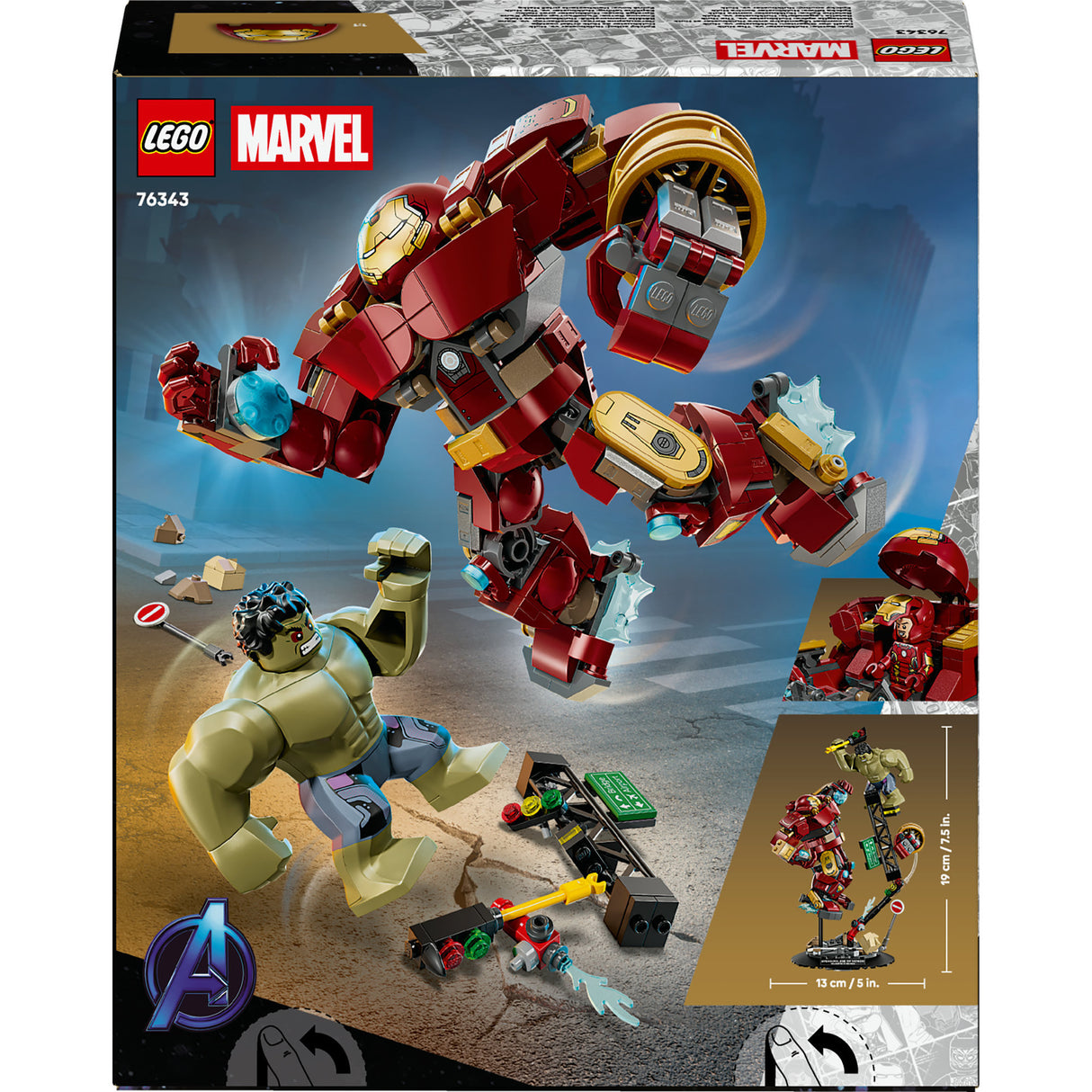 Lego marvel ultieme strijd: hulkbuster vs. hulk bouwpakket - 76343