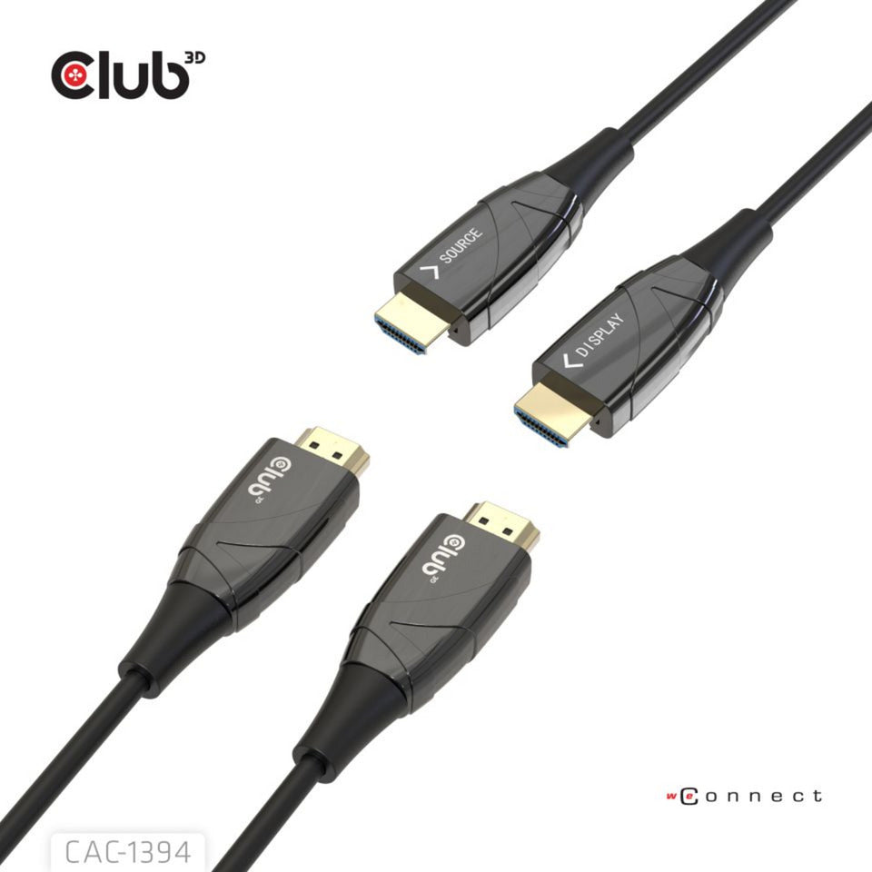 Club 3d actieve optische hdmi kabel (zwart, 100 meter)