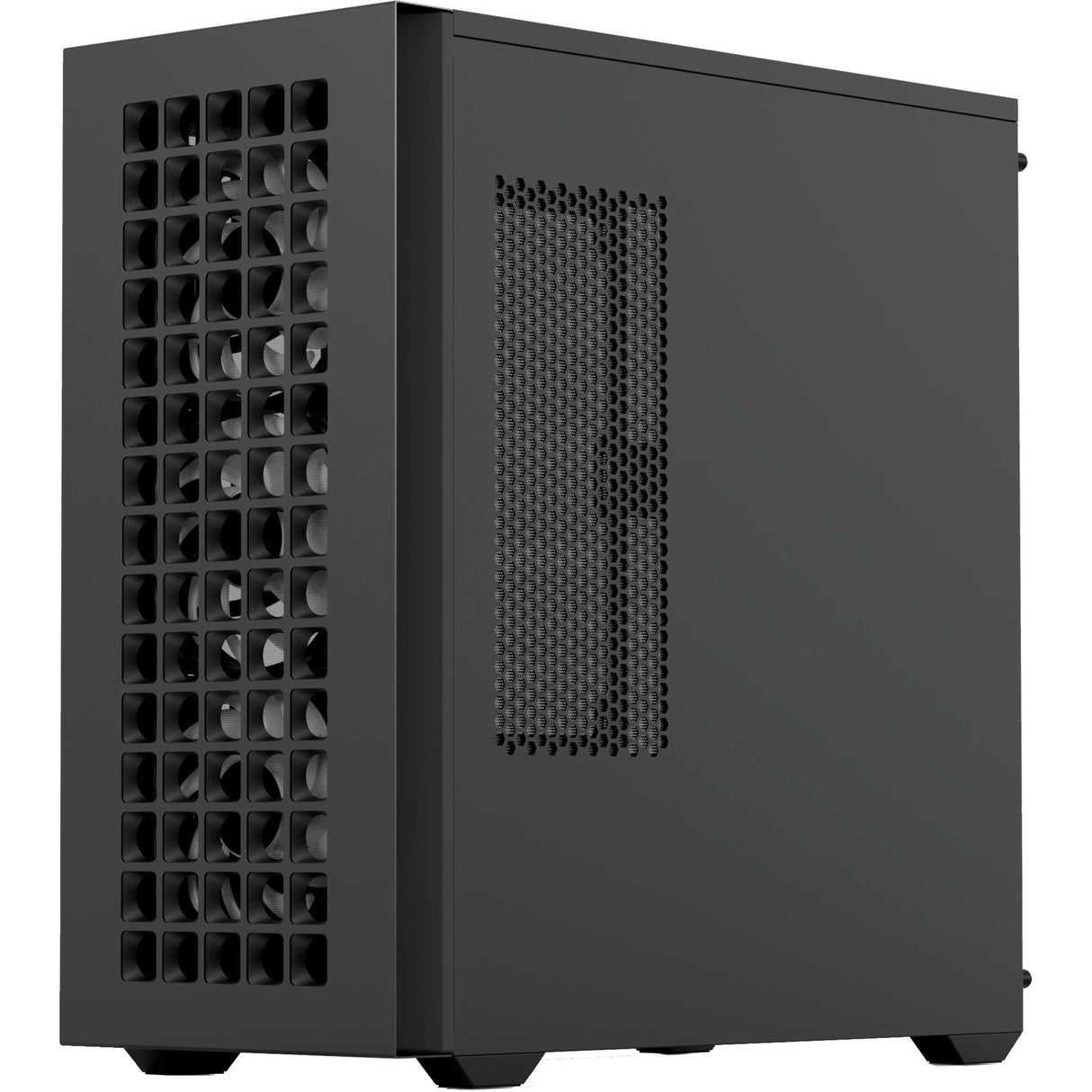 Aerocool b502a midi tower behuizing (zwart | 2x usb-a | 1x usb-c | rgb)