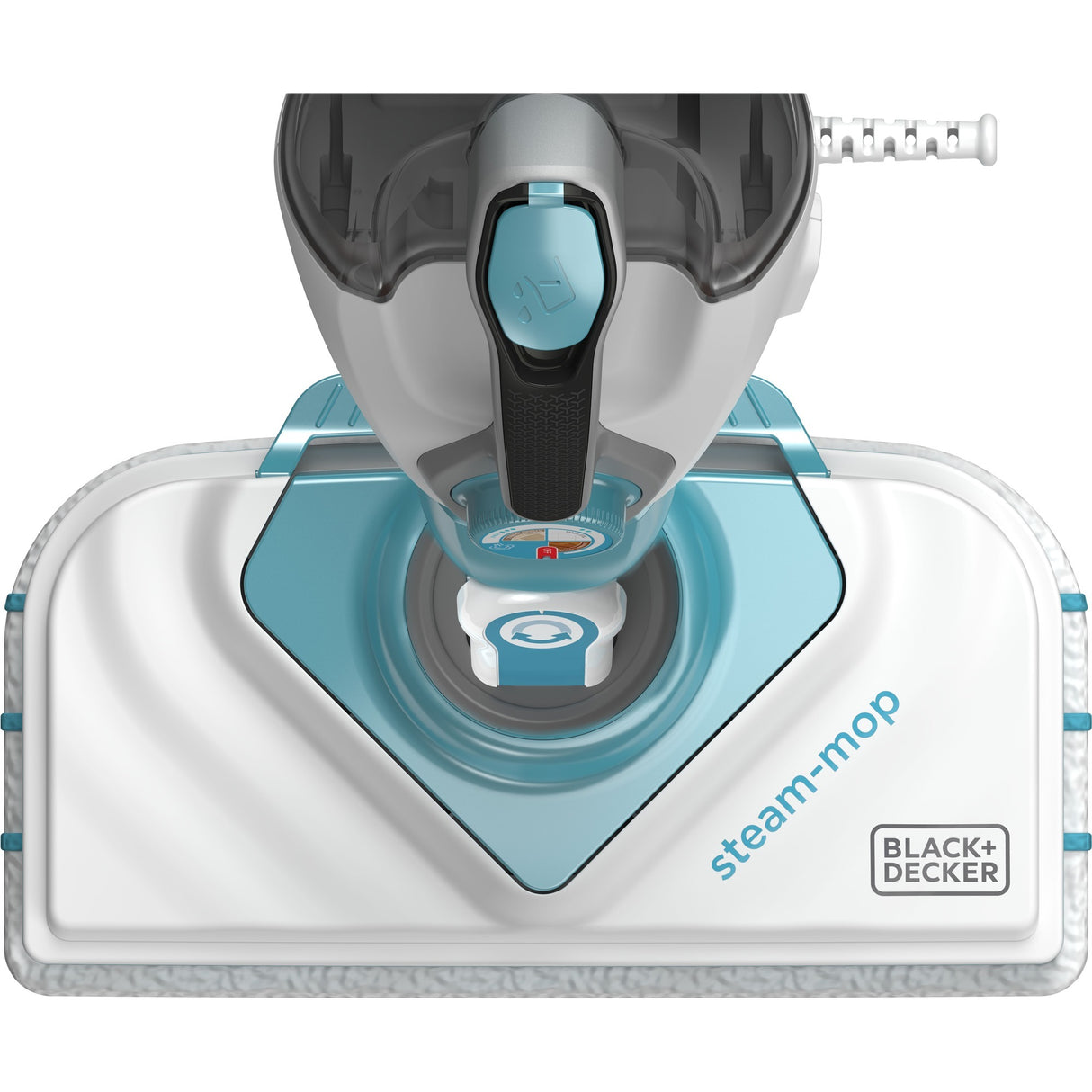 Black+decker bhsm1610dsm 1600w steam-mop met steamitt, deltavoet en 15 accessoires stoomreiniger (wit blauwgrijs)