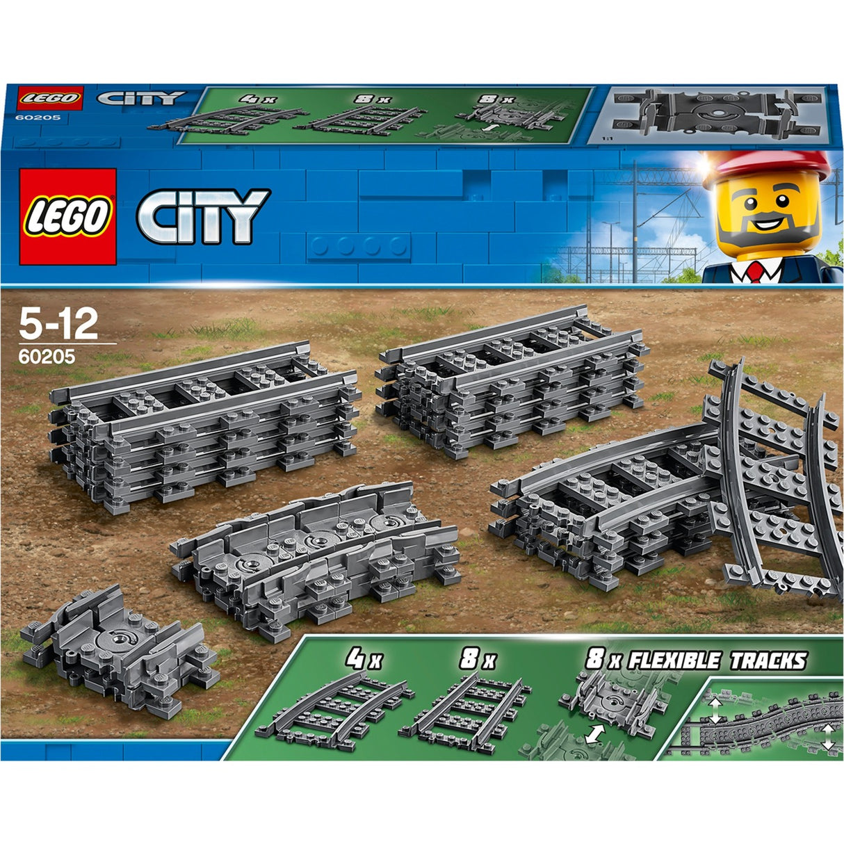 Lego city - treinrails constructiespeelgoed (60205)