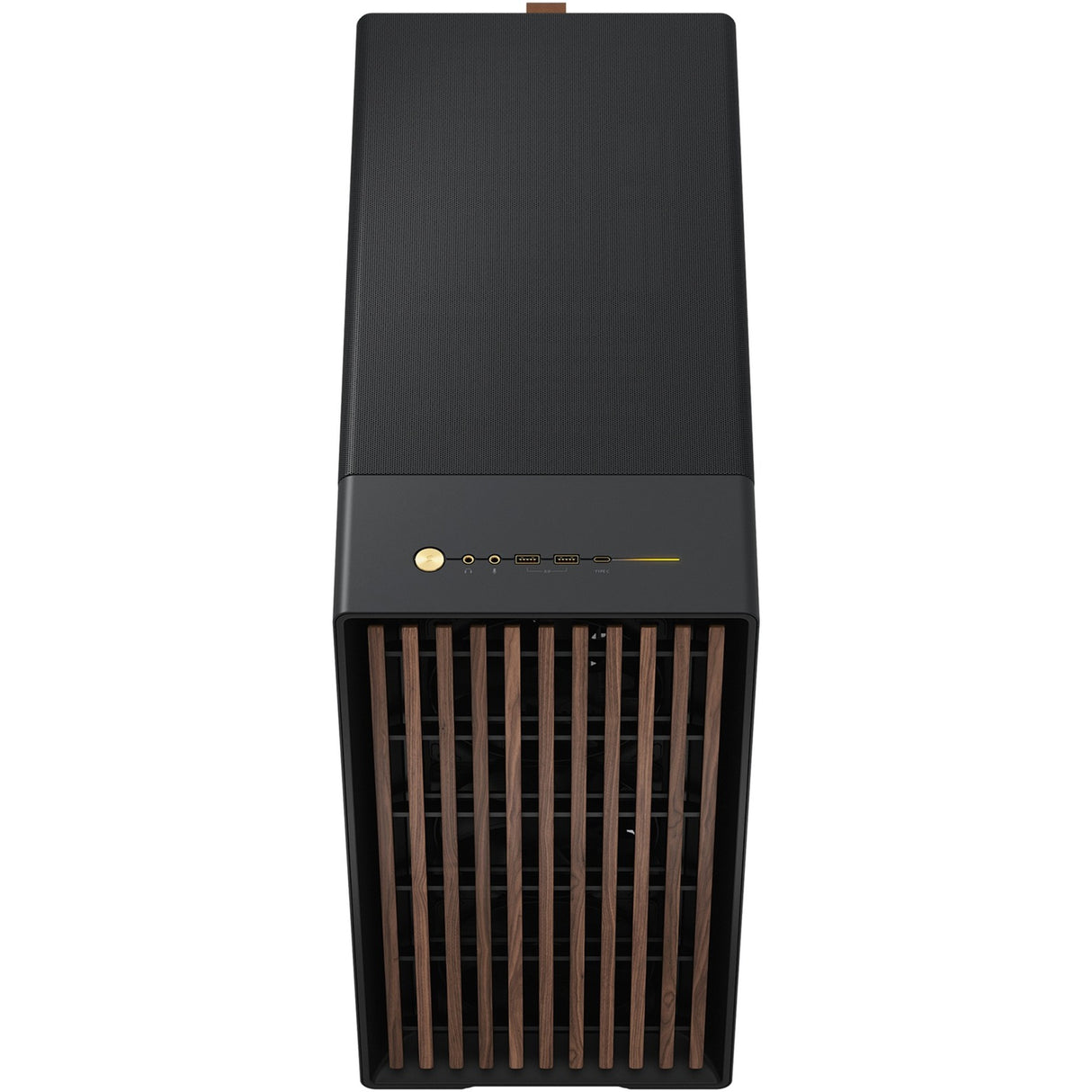 Fractal design north xl midi tower behuizing (zwart houtkleur | 2x usb-a | 1x usb-c)
