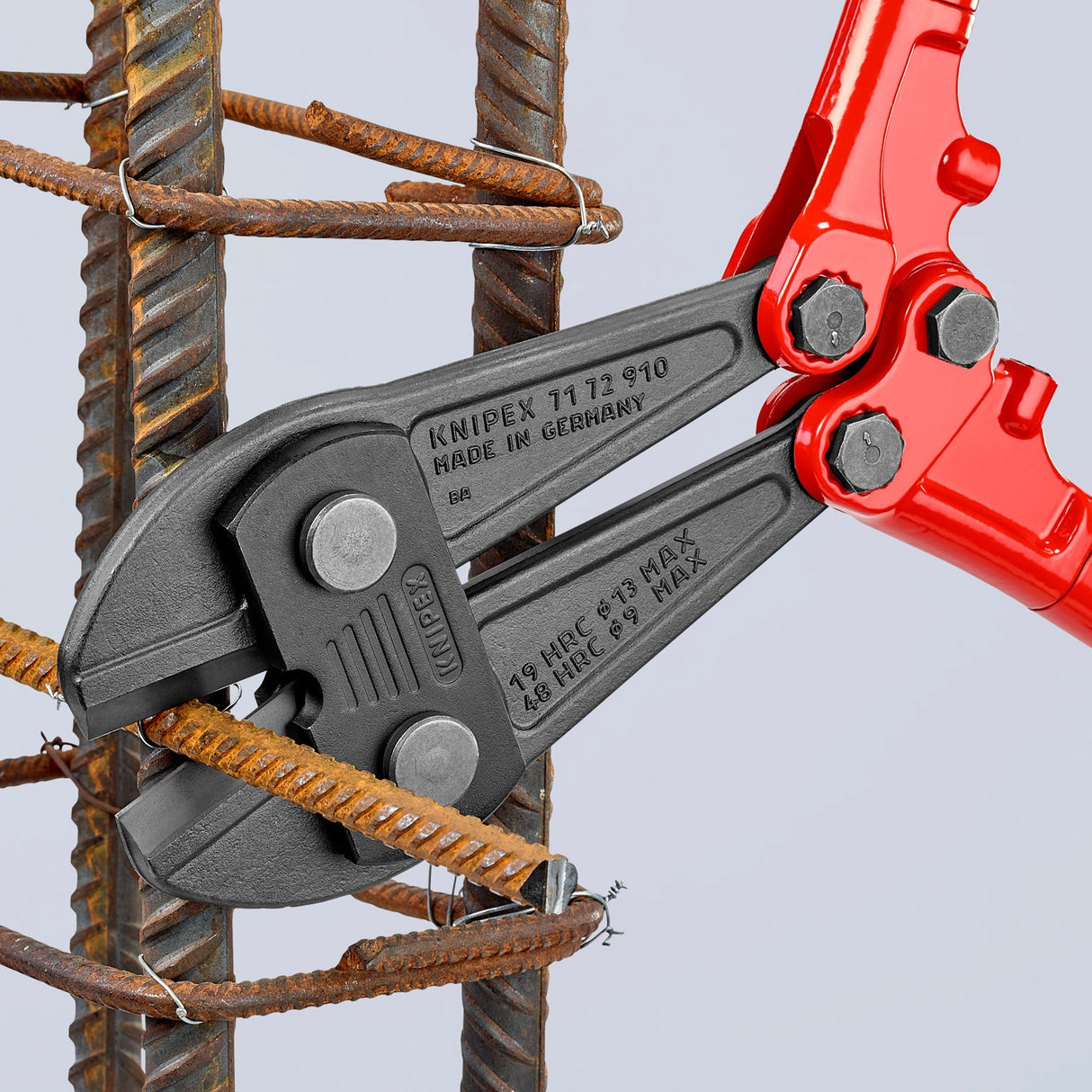 Knipex boutensnijder 71 72 910 kniptang (rood blauw, middensnijder, geschroefd scharnier)