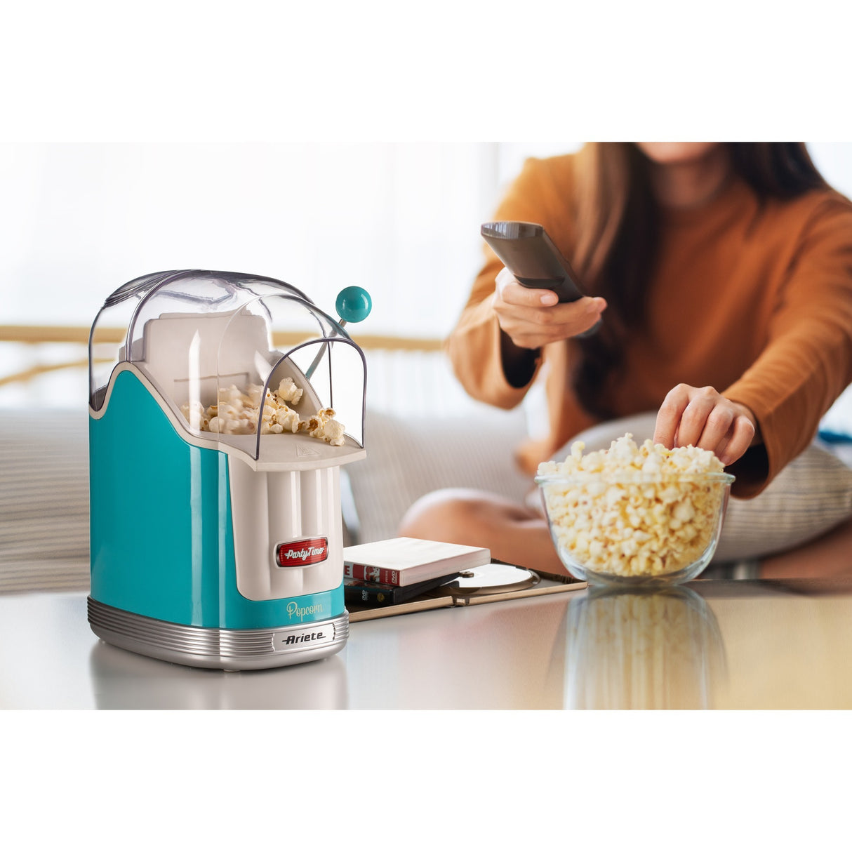 Ariete party time pop corn maker 2958 01 popcornmaker (lichtblauw)