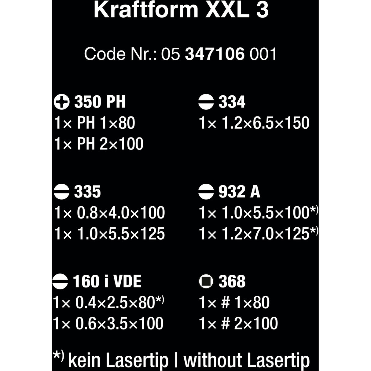 Wera kraftform xxl 3 schroevendraaier (11-delig)