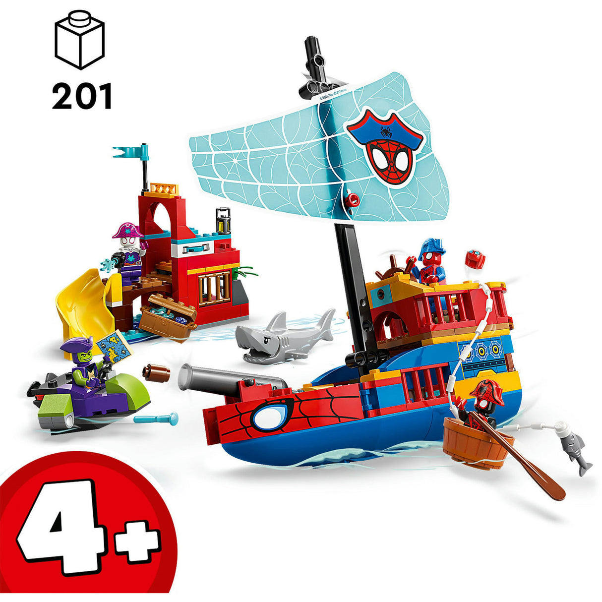 Lego marvel - team spidey piratenschip constructiespeelgoed (11208)