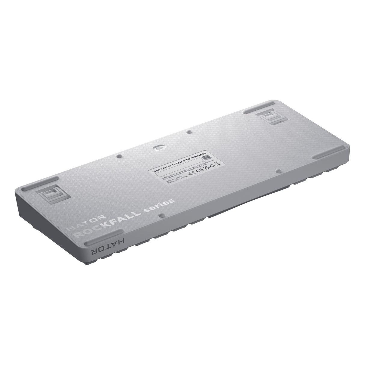 Hator rockfall 3 tkl wireless rgb mechanisch gaming toetsenbord (wit, us lay-out (qwerty), hator aurum orange, 80% (tkl), rgb, pbt keycaps, hotswap, 2.4 ghz bluetooth usb-c)
