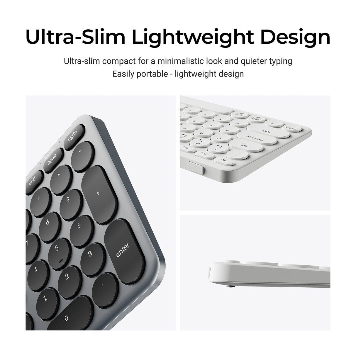 Keychron b5 pro-k8 toetsenbord (wit, us lay-out (qwerty), scissor switches, 100%, abs keycaps, 2.4 ghz bluetooth usb)