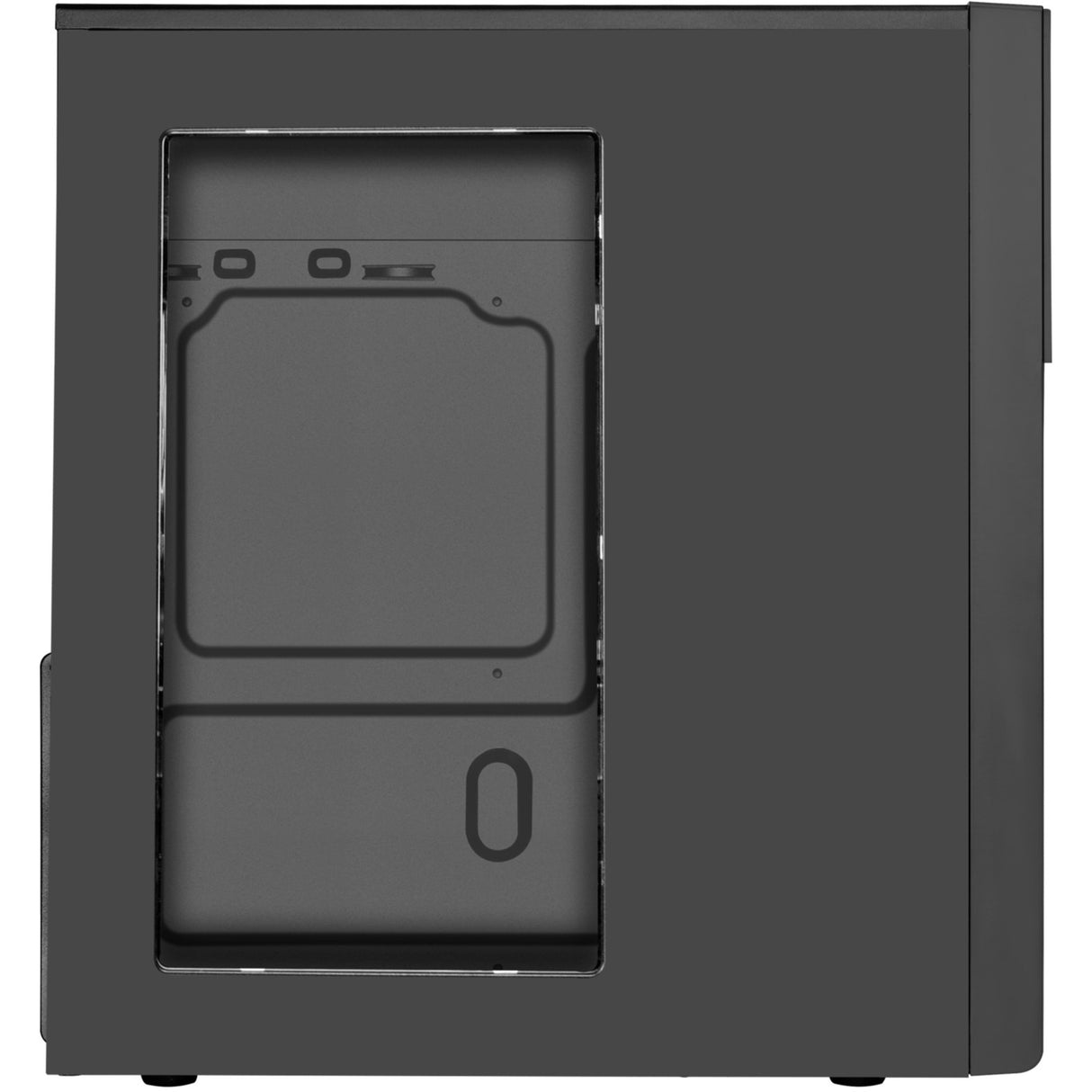 Silverstone sst-ps13b midi tower behuizing (zwart | 2x usb-a)