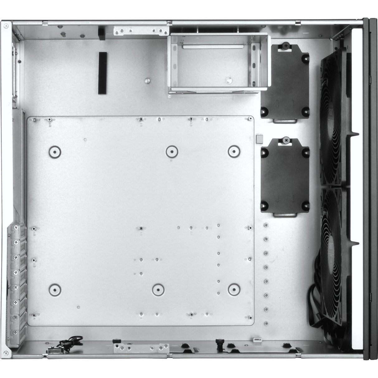 Silverstone rm51 rack behuizing (zwart | 5u | 2x usb-a | 1x usb-c)