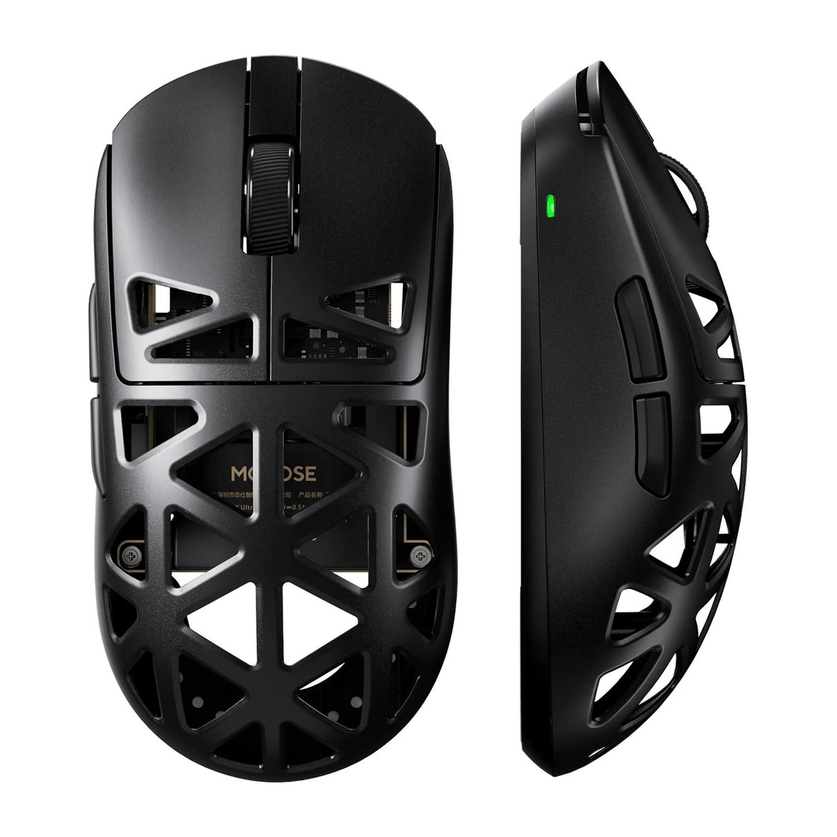 Mchose a7x ultra magnesium alloy wireless gaming mouse (zwart, tot 40.000 dpi, 2.4 ghz usb-c bluetooth)