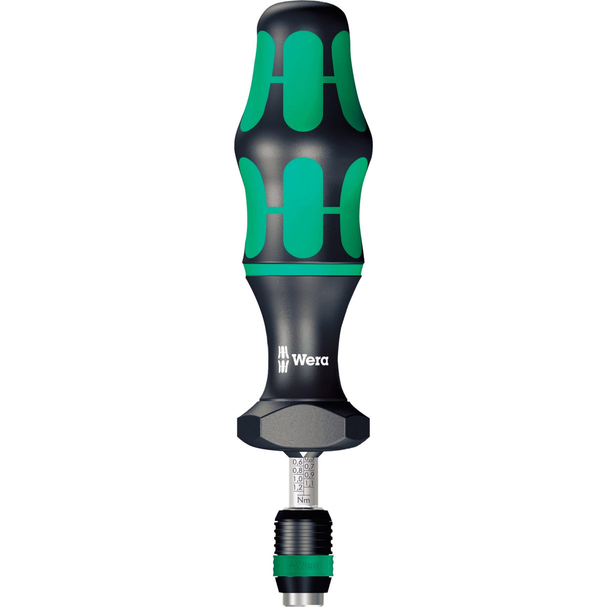Wera 7440 41 42 kraftform momentschroevendraaierset 0,3-6,0nm (zwart groen, 27-delig, met rapidaptor snelspanboorhouder)
