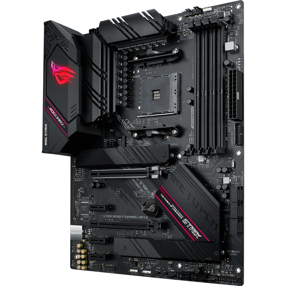 Asus rog strix b550-f gaming wi-fi ii socket am4 moederbord (zwart, raid, gb-lan, wi-fi 6, bt, sound, atx)