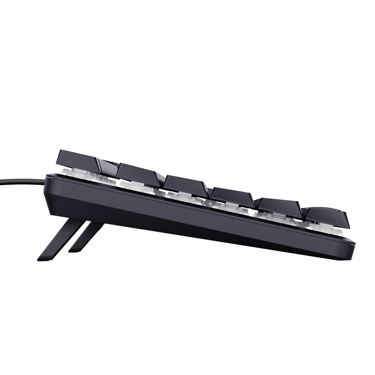 Trust gxt 866 torix mechanisch gaming toetsenbord (zwart, us lay-out (qwerty), huano red, 100%, rgb)
