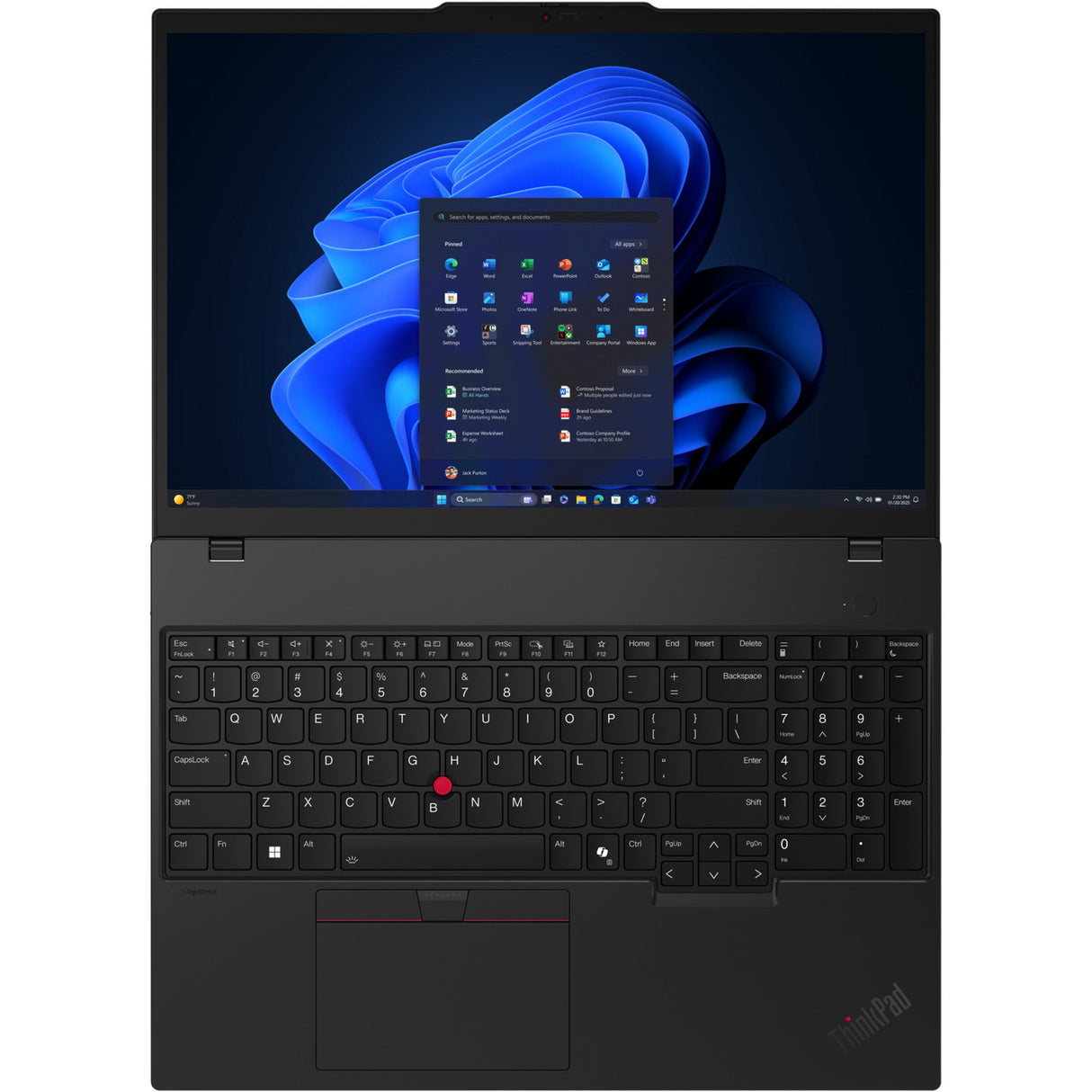 Lenovo thinkpad t16 gen 4 intel (21qe005bmh) 16 laptop (zwart | core ultra 5 225u | intel graphics | 16 gb | 512 gb ssd)