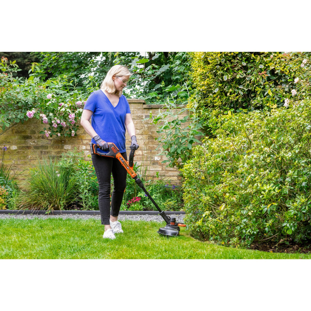 Black+decker 18v afs grastrimmer met accu (zwart oranje, 28 cm accu inbegrepen)
