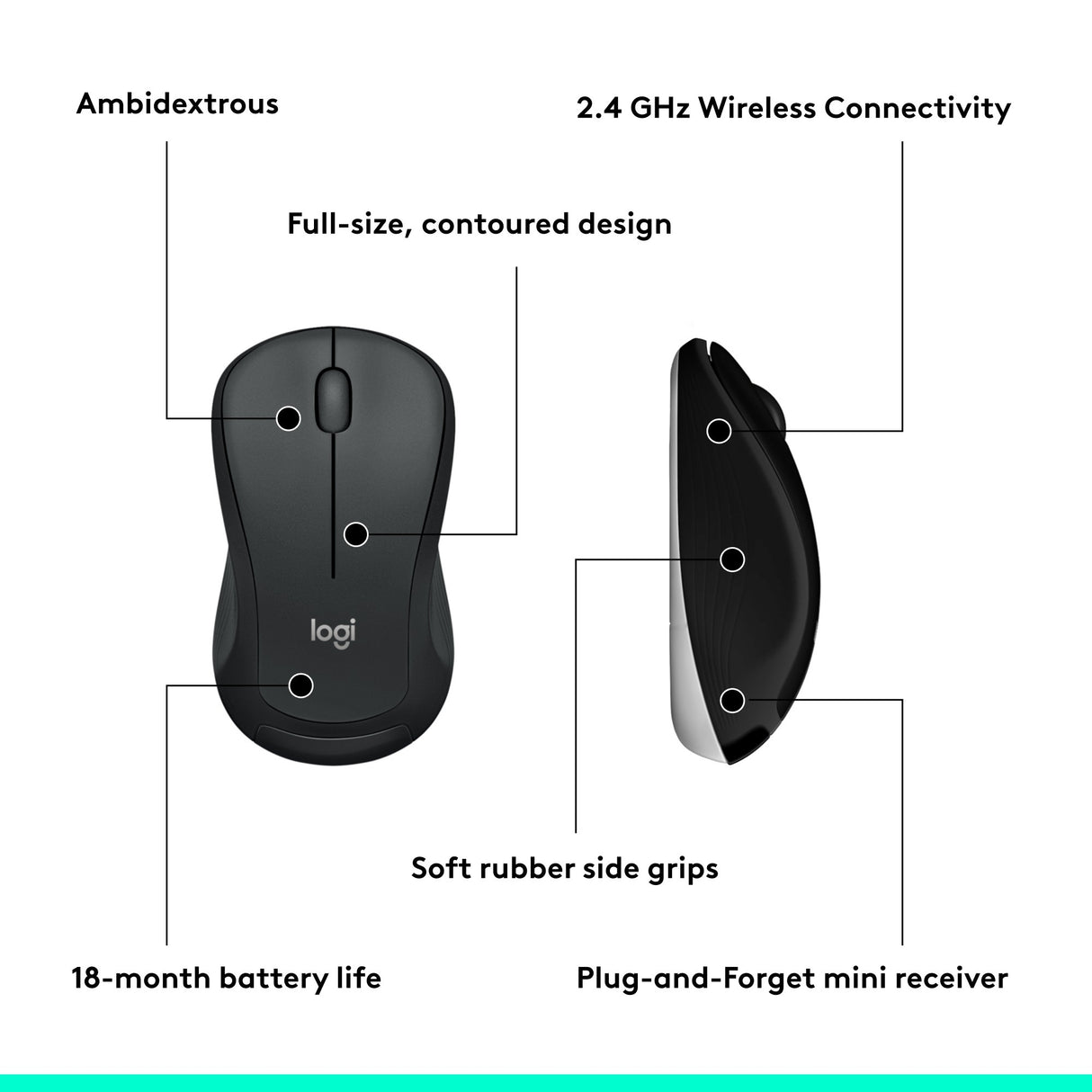 Logitech mk540 advanced draadloze desktopset (donkergrijs, eu lay-out (qwerty), 1000 dpi)
