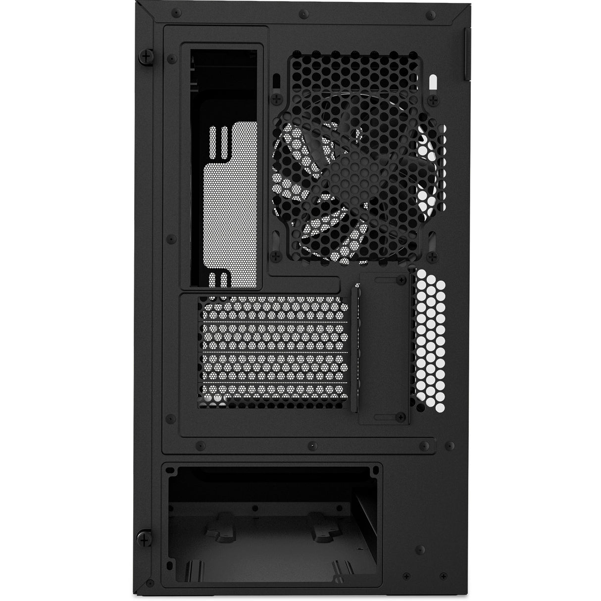 Nzxt h3 flow midi tower behuizing (zwart (mat) | 1x usb-a | 1x usb-c | tempered glass)