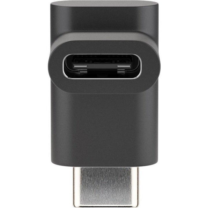 Goobay usb-c (male) naar usb-c (female) 90° adapter (zwart)