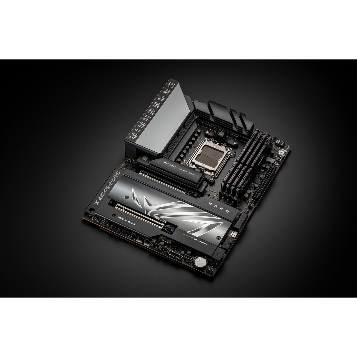 Asus rog crosshair x870e hero socket am5 moederbord (raid, 5gb-lan, 2,5gb-lan, wi-fi 7, bt, sound, atx)
